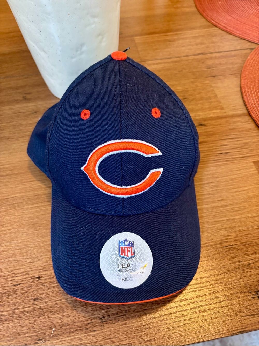 NFL Chicago Bears Kids Navy and Orange Cap with Team Logo